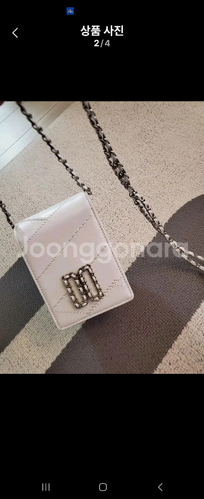 닥스 화이트 미니체인백--1