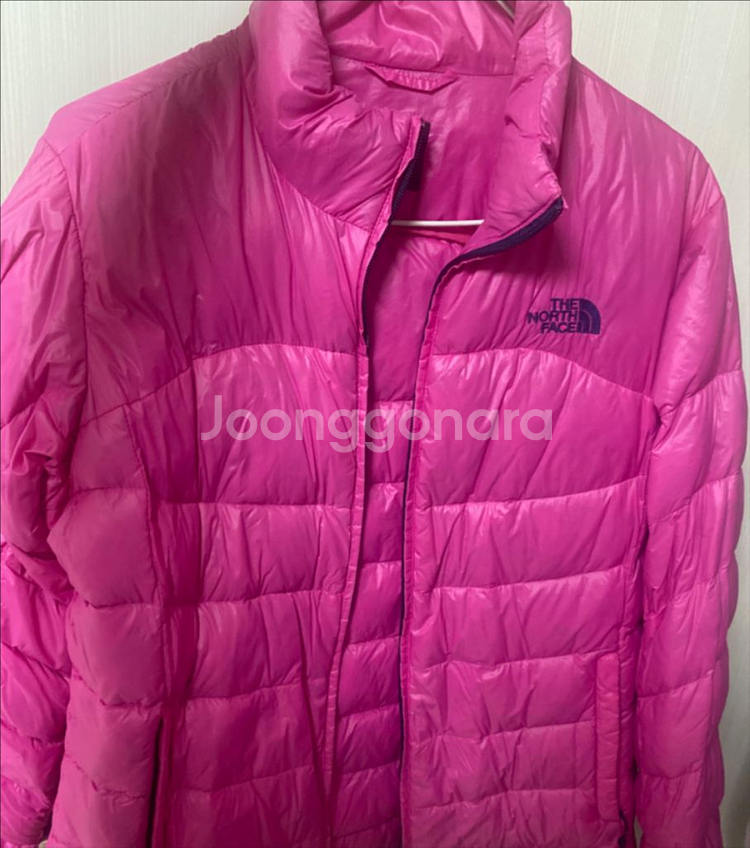 노스페이스 유광 핑크 경량패딩 95(XL)--0
