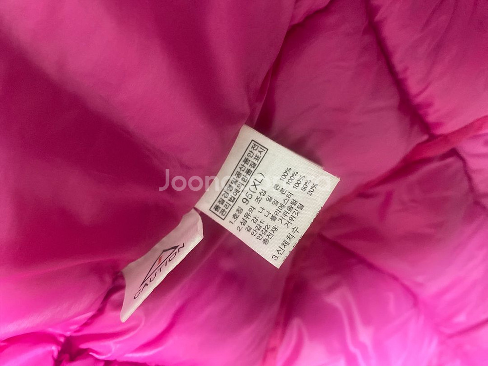 노스페이스 유광 핑크 경량패딩 95(XL)--3