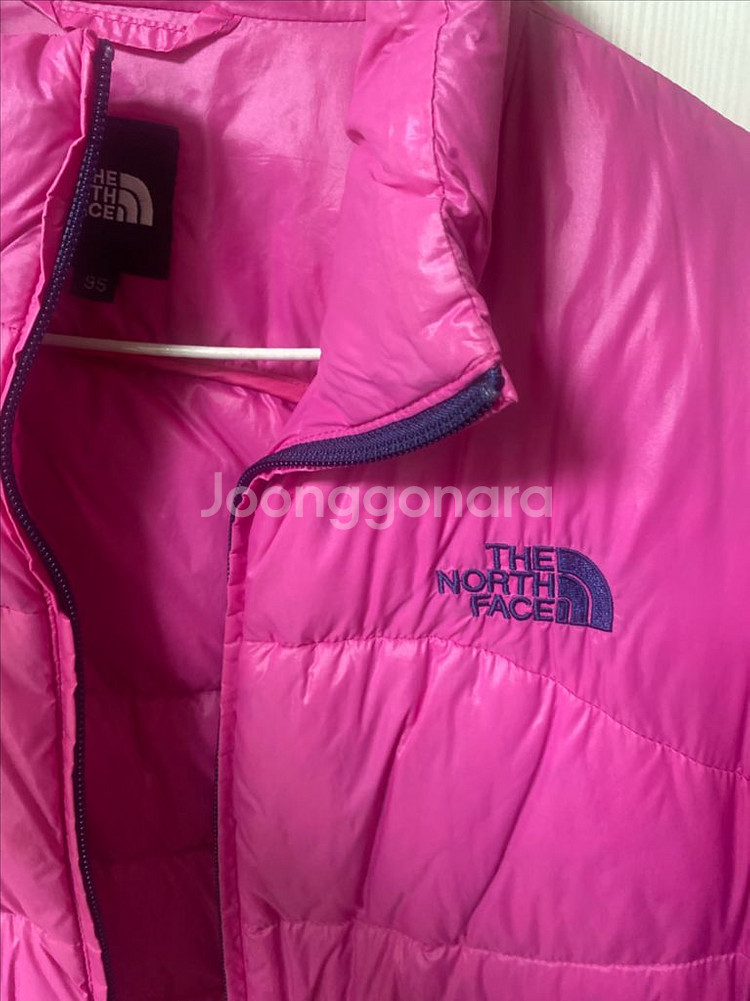 노스페이스 유광 핑크 경량패딩 95(XL)--2