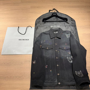 발렌시아가 그래피티 비즈 데님 자켓 105사이즈-110