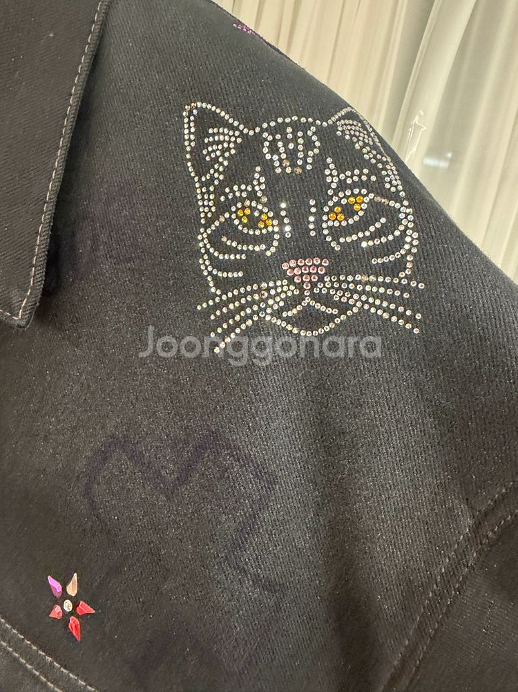 발렌시아가 그래피티 비즈 데님 자켓 105사이즈-110--7