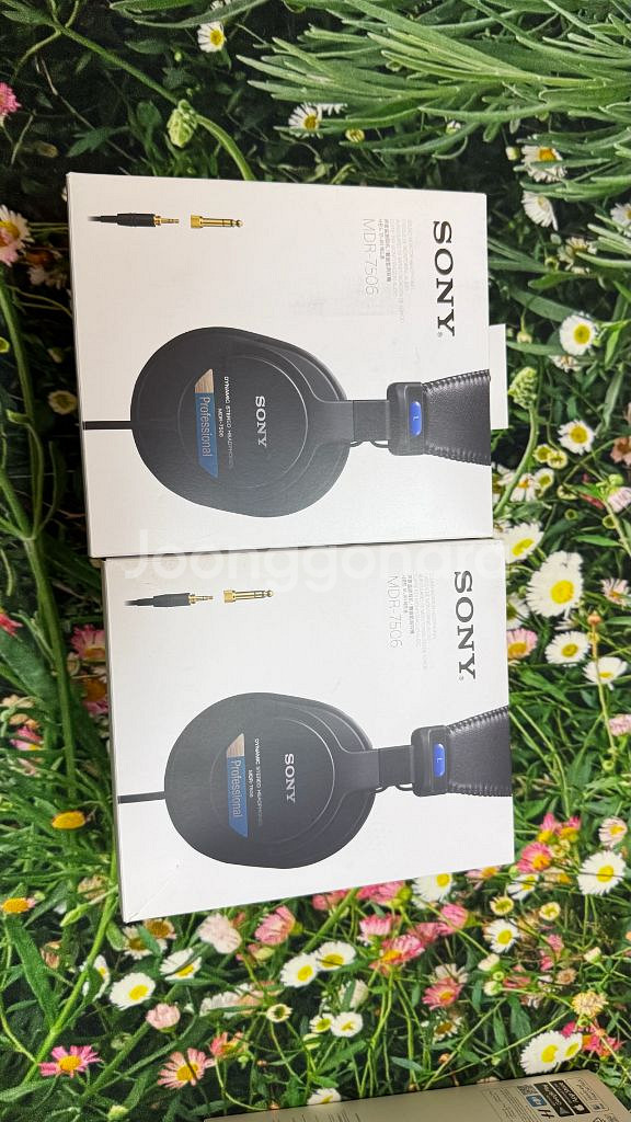 소니 MDR-7506 스튜디오 모니터링 헤드폰 2개--0