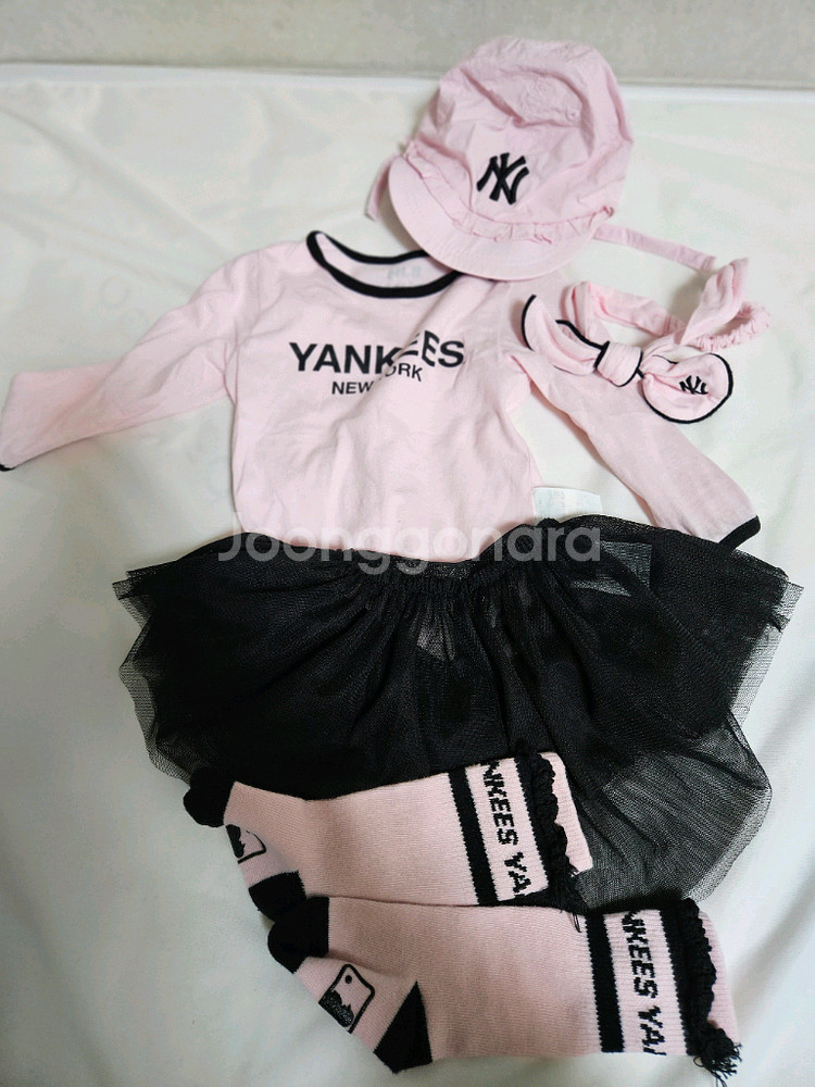 MLB Yankees 핑크 아기 옷 세트 6-12m--0