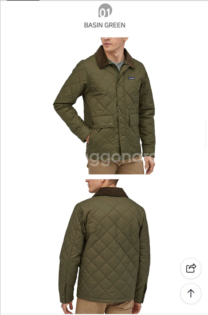 파타고니아 퀄팅 자켓 XL 카키--2