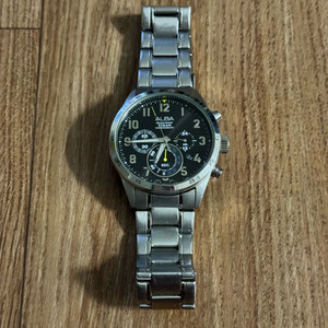 세이코 알바 메탈 크로노그래프 시계 VD53-X006