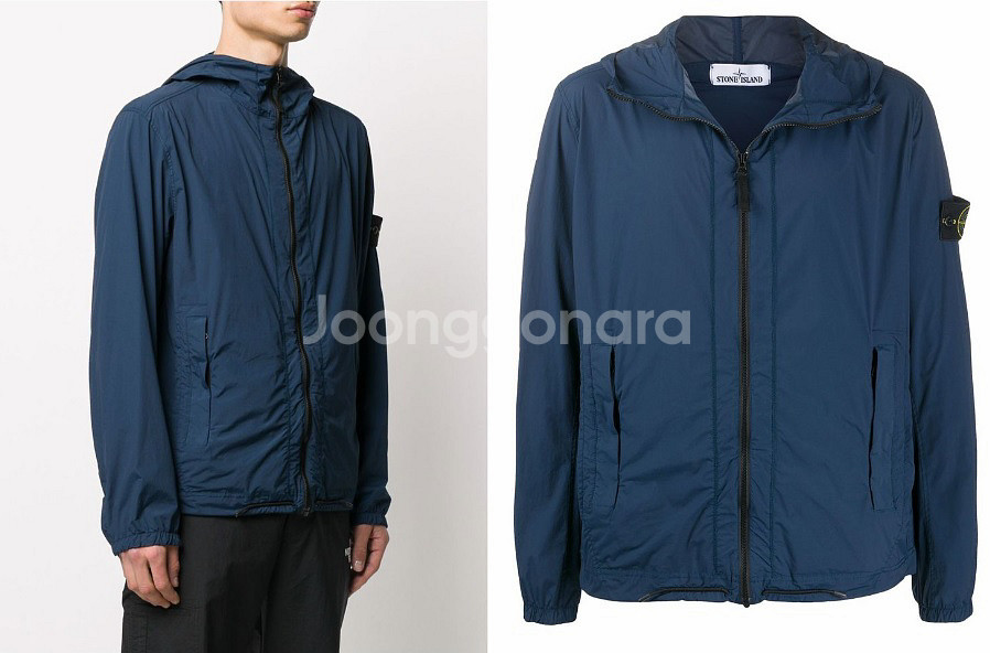 스톤아일랜드 스킨터치 후드집업 자켓 M사이즈 새상품--0