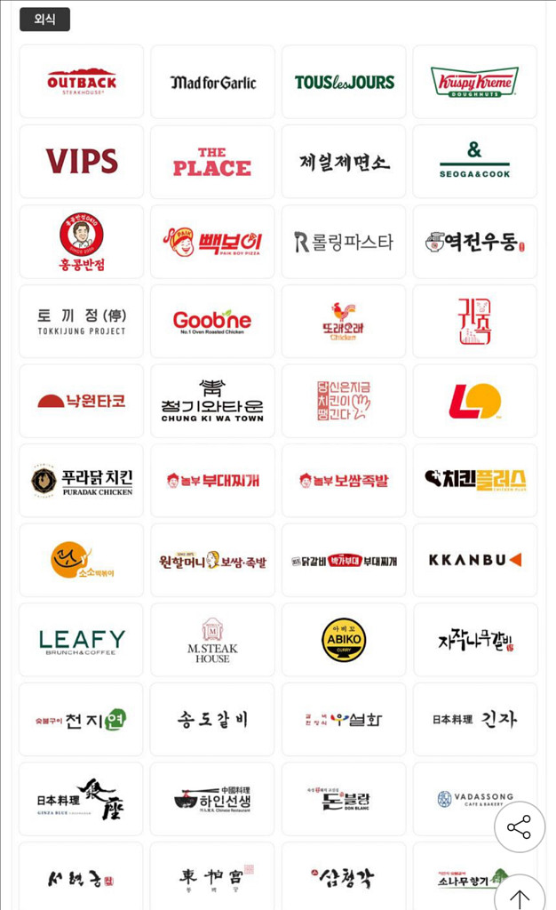 빕스 아웃백 굽네 롯데리아 매드포갈릭 등 페이즈 5만원--1