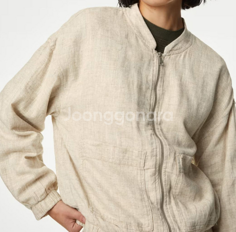 (무료배송)[M&S]린넨봄버자켓--1