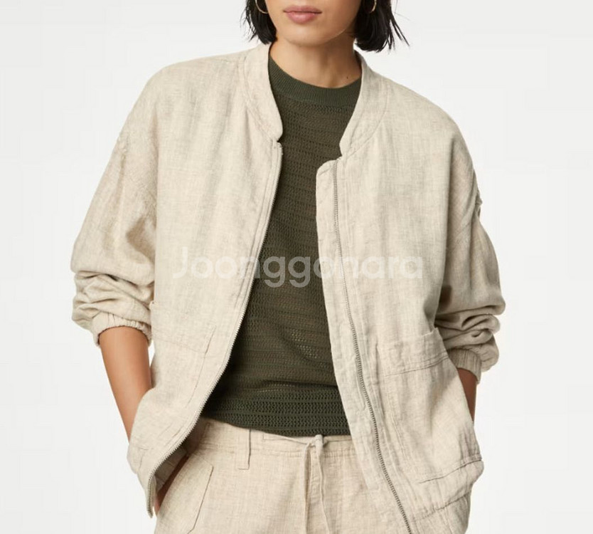 (무료배송)[M&S]린넨봄버자켓--0