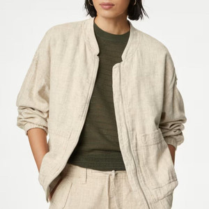 (무료배송)[M&S]린넨봄버자켓