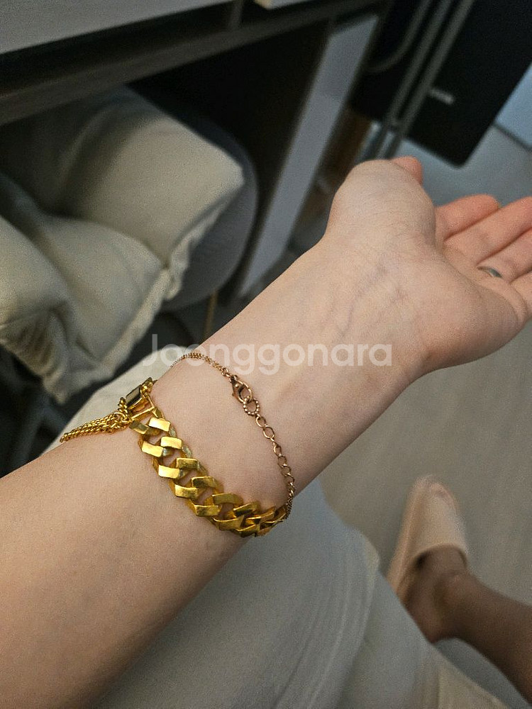 로즈골즈 14k 팔찌 16 중량판매아님--1