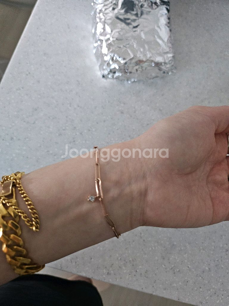 로즈골즈 14k 팔찌 16 중량판매아님--2