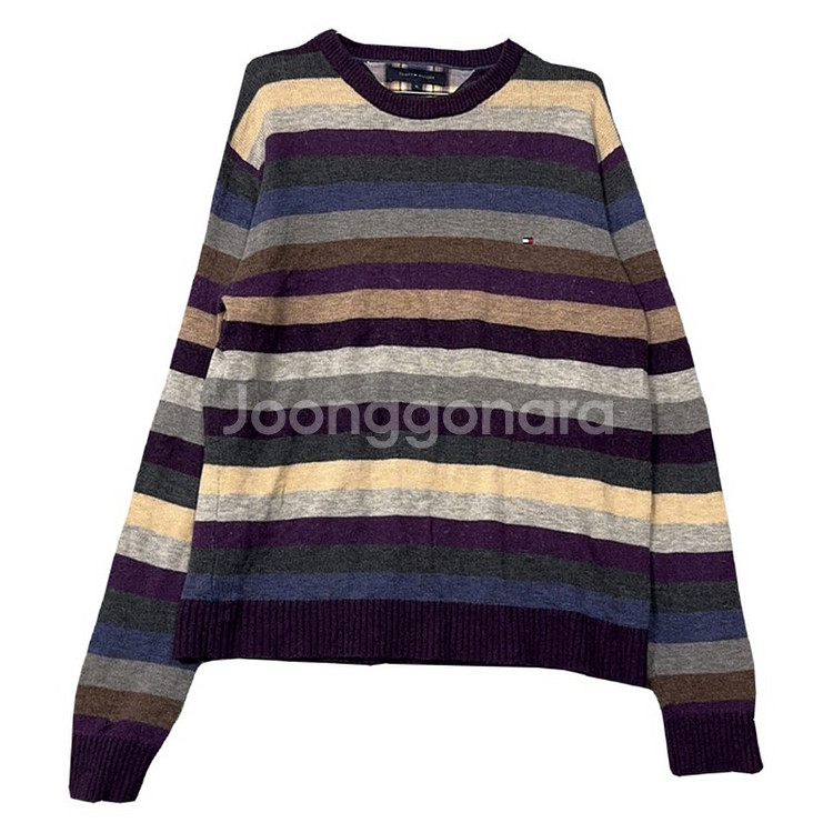 타미힐피거 스트라이프 캐주얼 울 니트 XL--0