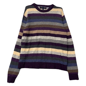 타미힐피거 스트라이프 캐주얼 울 니트 XL