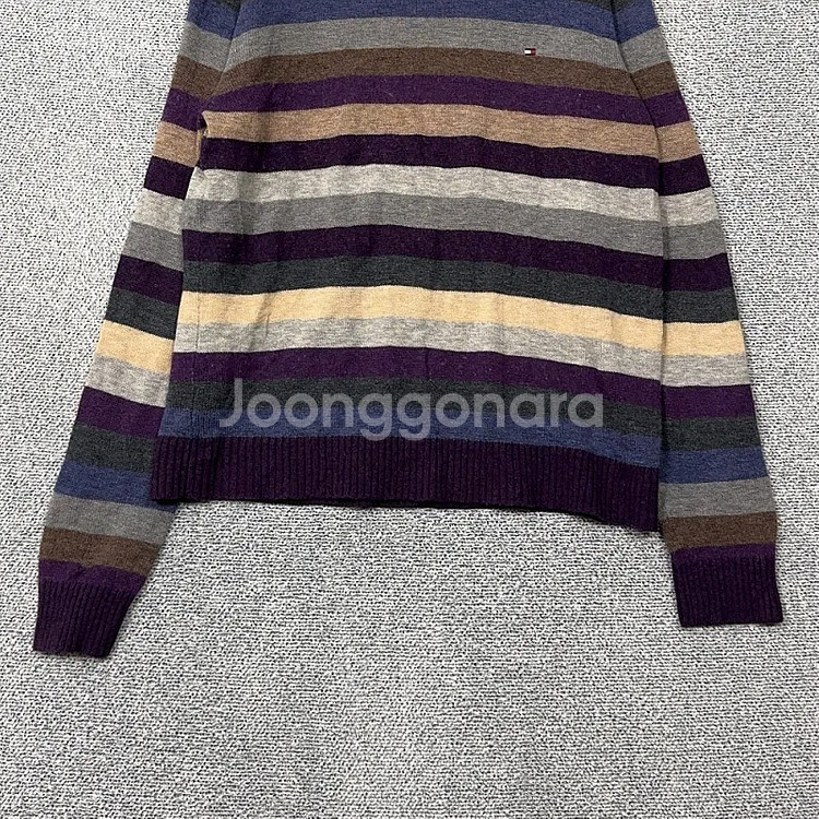 타미힐피거 스트라이프 캐주얼 울 니트 XL--3