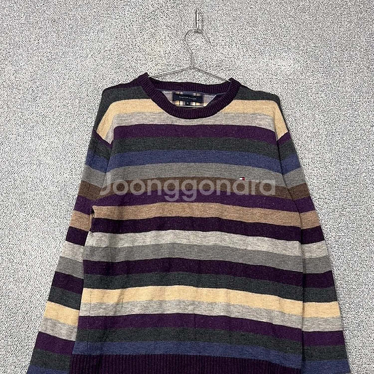 타미힐피거 스트라이프 캐주얼 울 니트 XL--2