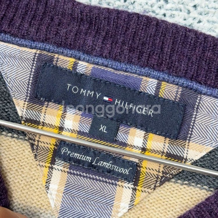 타미힐피거 스트라이프 캐주얼 울 니트 XL--4