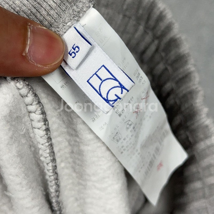 에고이스트 라이트 그레이 로고 조거팬츠 55--4