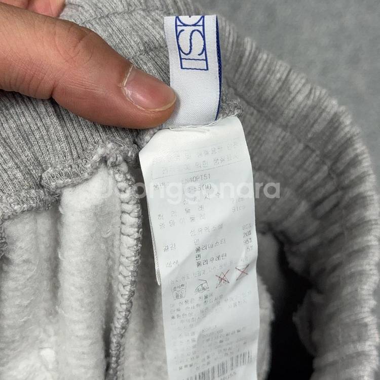 에고이스트 라이트 그레이 로고 조거팬츠 55--5