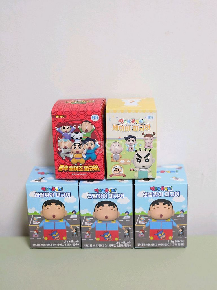 (미개봉) 짱구 피규어 가챠 베이비 연필깎이 쿵후보이즈--0