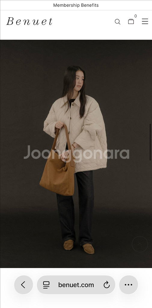 (새상품) 베뉴엣 Pannell Bag_Camel--3