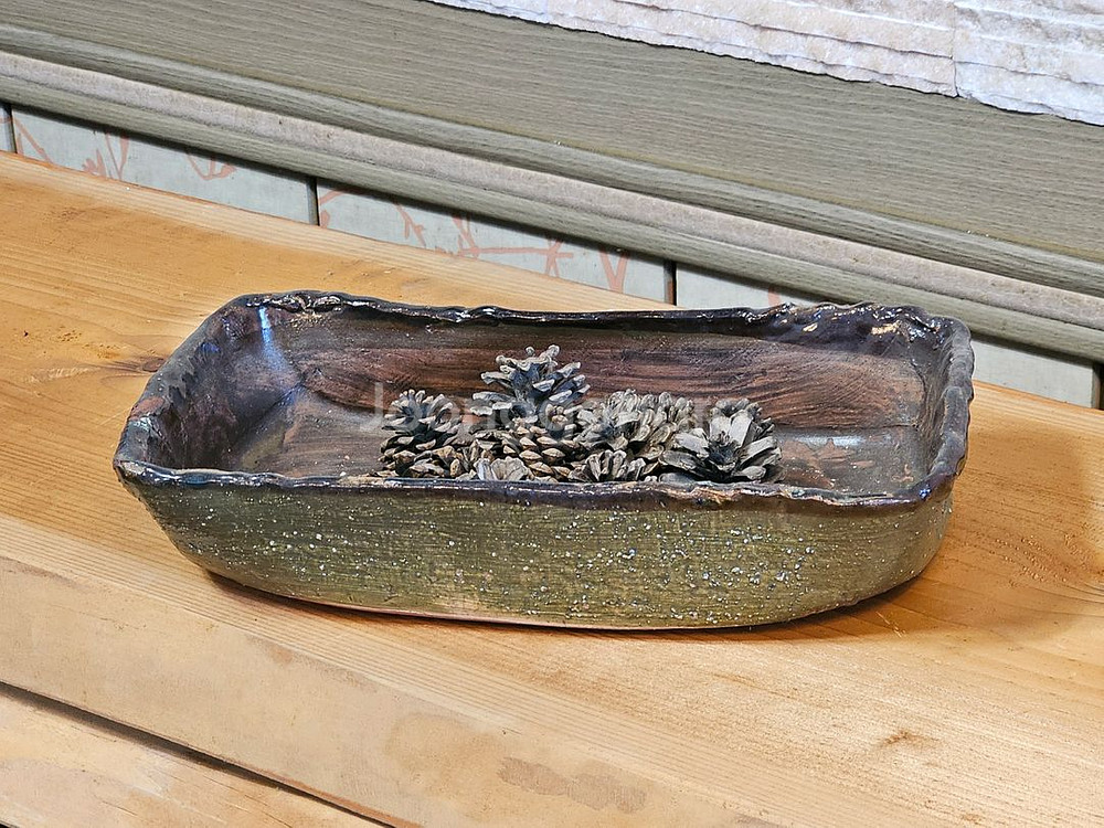 새거 옹기 숯수반 가습수반 옹기 사각수반--1