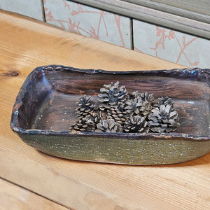 새거 옹기 숯수반 가습수반 옹기 사각수반