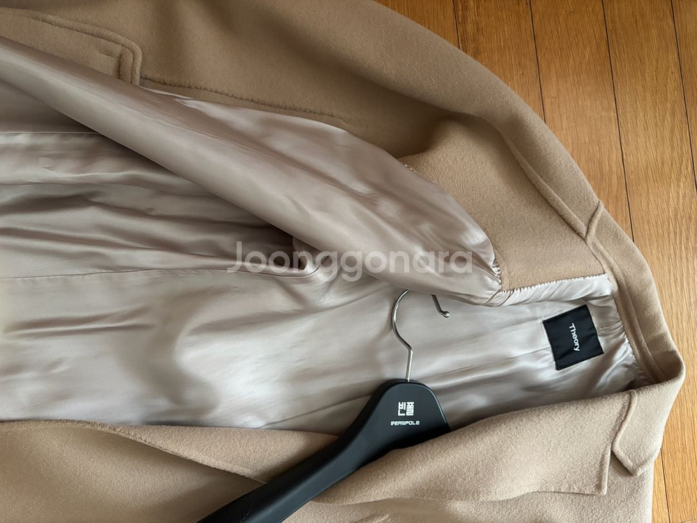 Theory 울캐시미어 베이지 롱코트 (000사이즈)--11