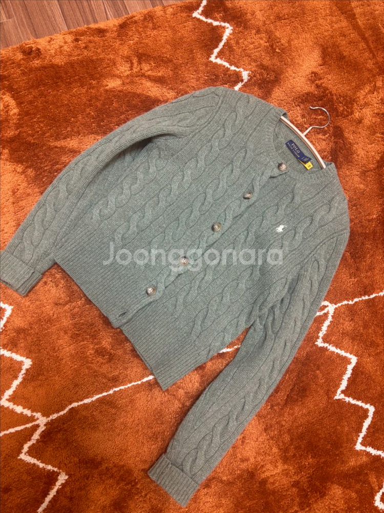 폴로 울 캐시미어 가디건--1