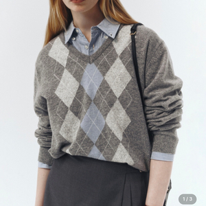 던스트 아가일 니트