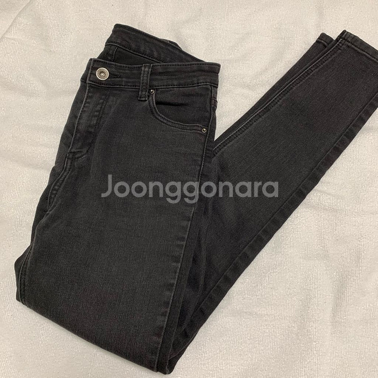여성 스키니진 청바지 블랙--2
