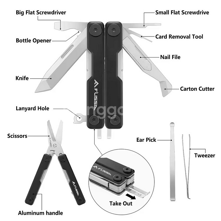 플리사 멀티툴, 오라이트 키체인 후레쉬 (새제품)--3