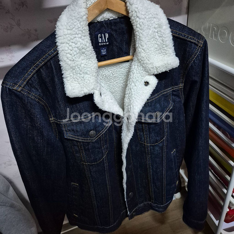 정품 GAP 양털 청자켓 너무예쁜핏 색감 s 넉넉함--0