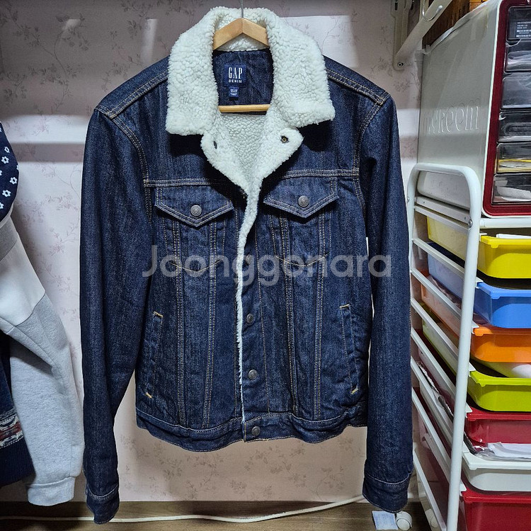 정품 GAP 양털 청자켓 너무예쁜핏 색감 s 넉넉함--4