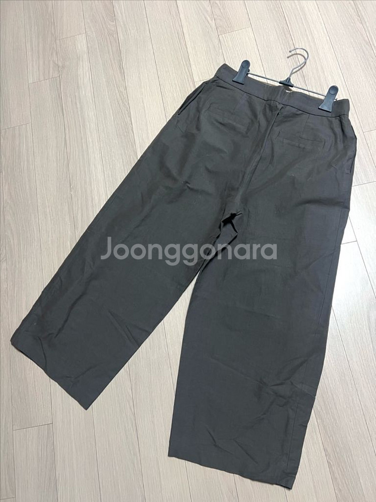 22년 한섬 랑방컬렉션 린넨블렌드원턱와이드팬츠 크롭바지--13
