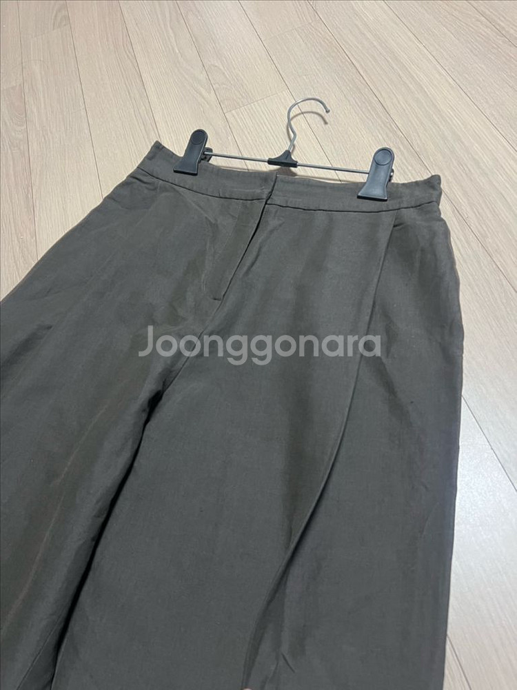 22년 한섬 랑방컬렉션 린넨블렌드원턱와이드팬츠 크롭바지--16
