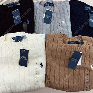 새상품 정품 폴로 랄프로렌 여성 케이블 니트 폴로 꽈