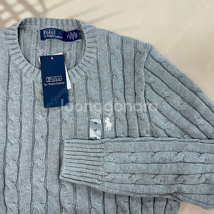 새상품 정품 폴로 랄프로렌 여성 케이블 니트 폴로 꽈--5