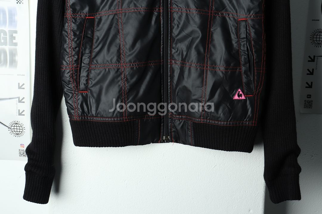 W(S) 르꼬끄 집업 바람막이 점퍼자켓 골프 니트--3