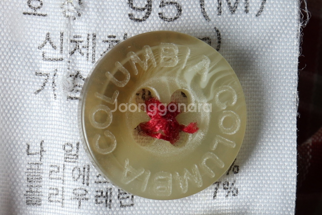 (M) 컬럼비아 셔츠 남방 체크 나일론 레드--6