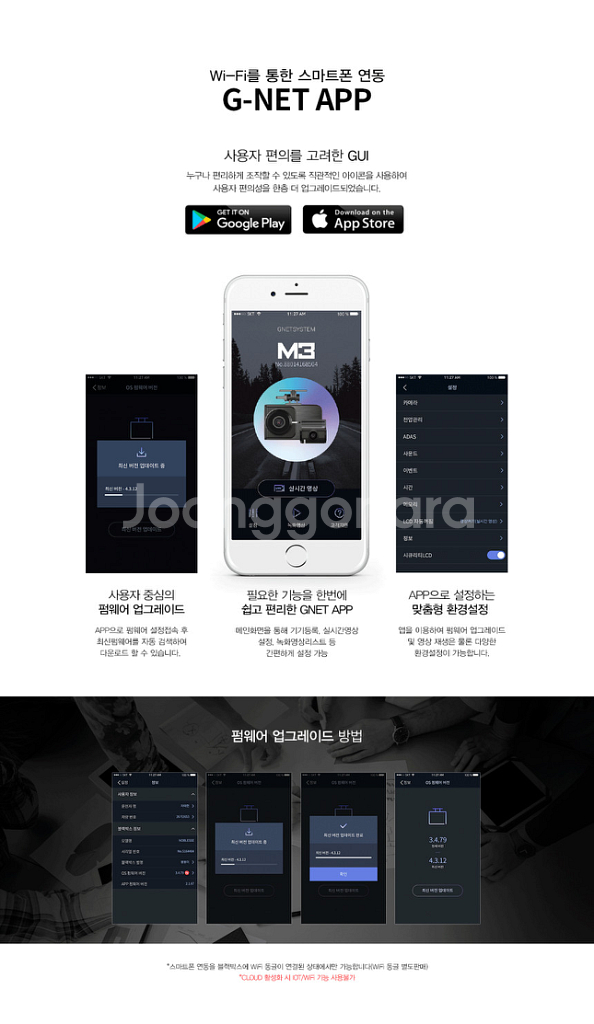 지넷 M3 블랙박스 (WiFi동글,GPS포함)--5