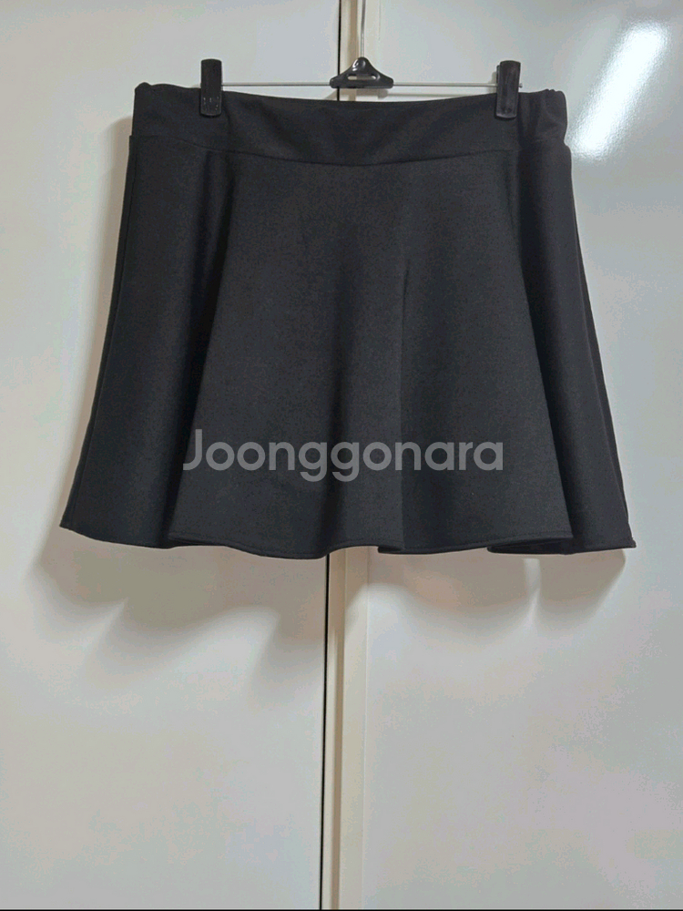 플레어 밴딩 속바지 미니 스커트 블랙 F--3