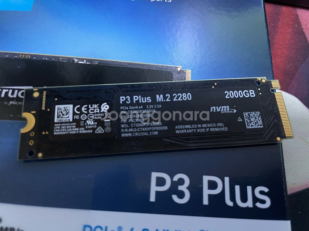 SSD 마이크론 크루셜 P3 Plus 2TB 8만--1