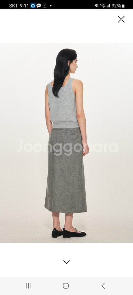 타임 울 백 슬릿 자켓 스커트세트--9