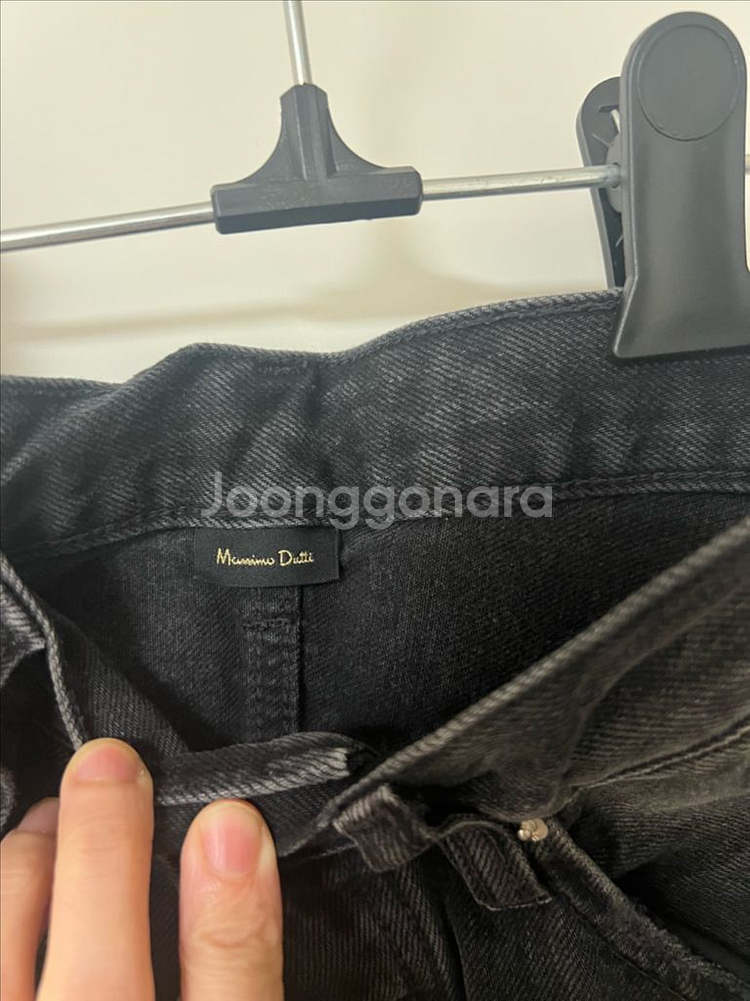 마시모두띠 블랙 하이웨이스트 스트레이트 진 XS--3