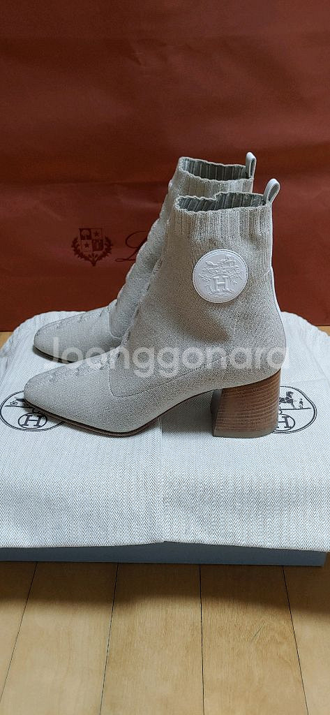 정품)에르메스 듀오 앵클부츠(235)--1