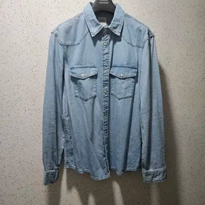 XL) 자라 웨스턴 데님 셔츠 연청 긴팔