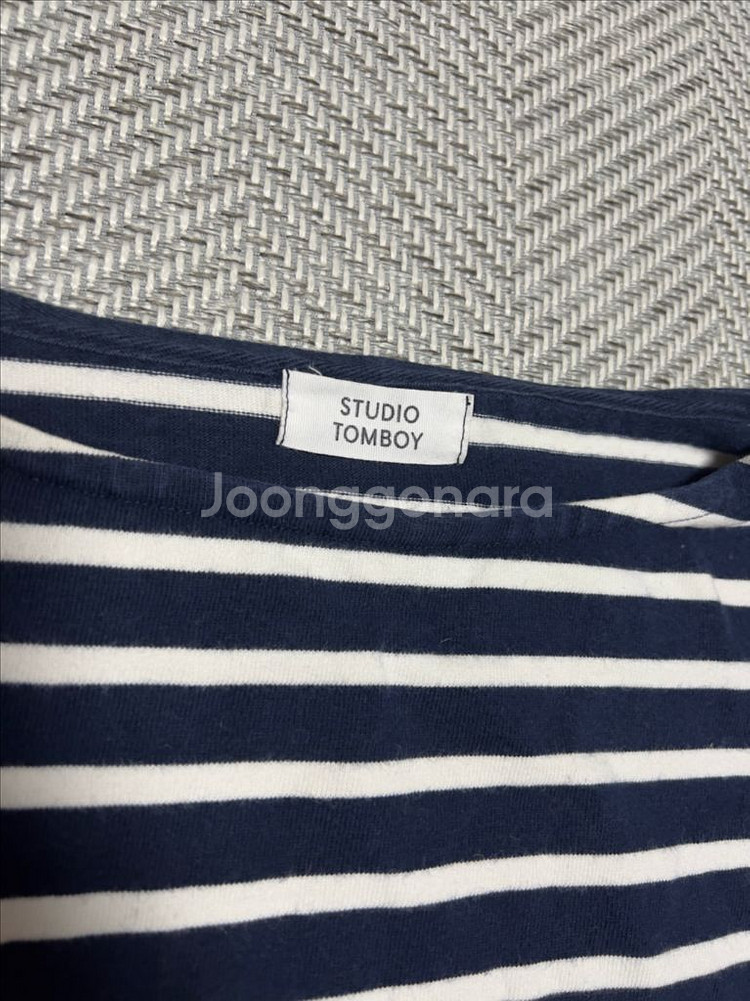 스튜디오 톰보이 스트라이프 긴팔 티셔츠 정품--2