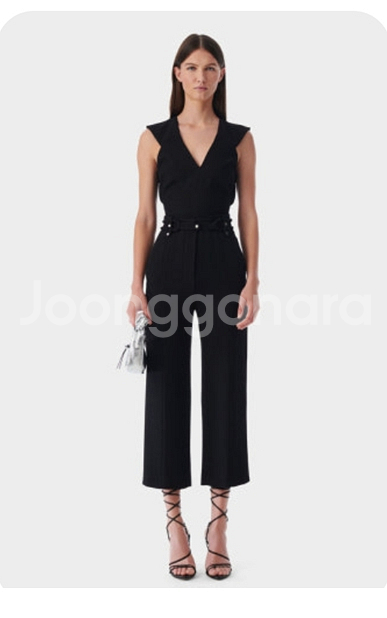 이로 IRO 블랙 벨티드 와이드 팬츠 66 사이즈 24--0